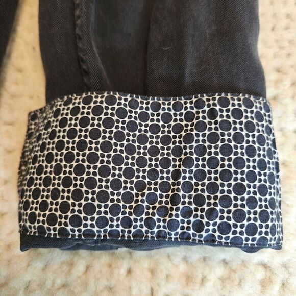 Ted Baker London Mens Dress Shirt S 2/32.5 Solid Blue Dotted Flip Cuff Pattern - Picture 3 of 14